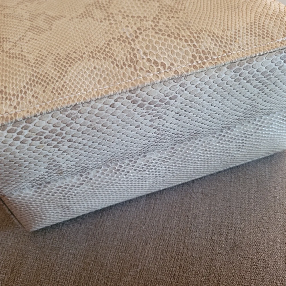 Taupe Faux Leather Travel Jewelry Box with Mirror